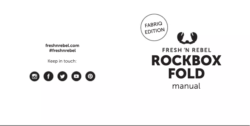 Page 1 de la notice Manuel utilisateur Fresh 'n Rebel ROCKBOX FOLD