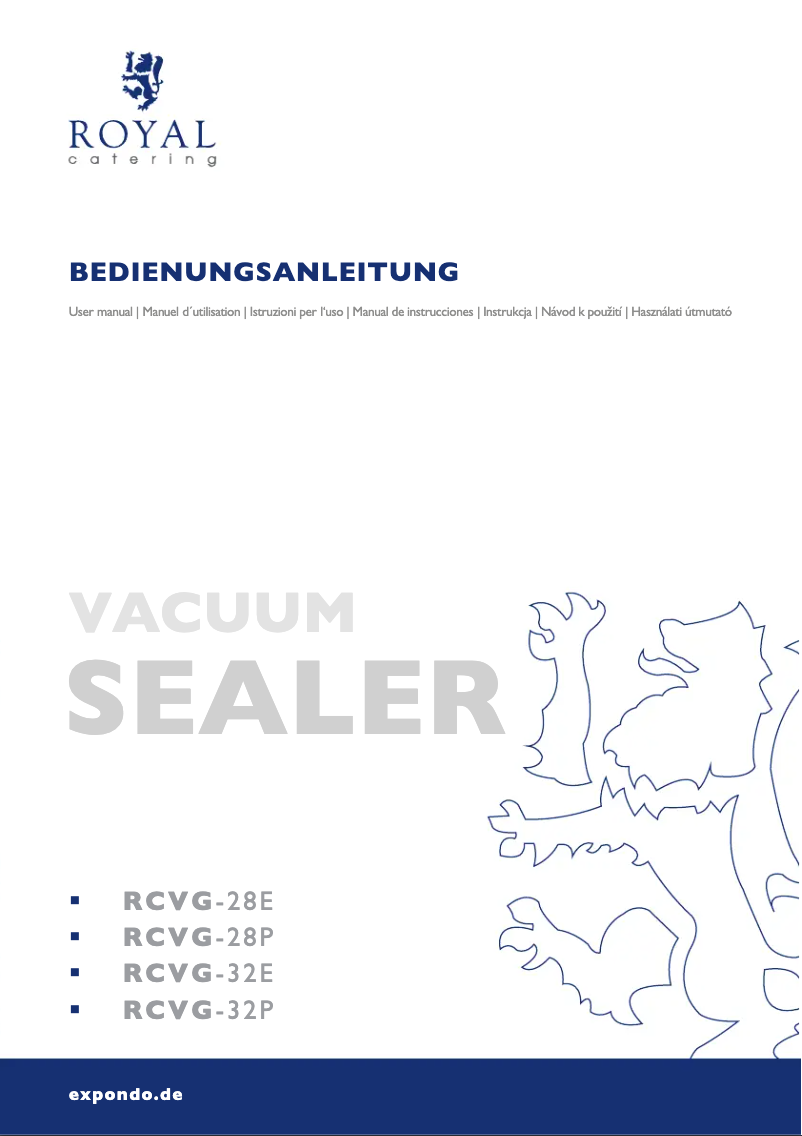 Page n°1 - Manuel utilisateur Royal Catering RCVG-32E