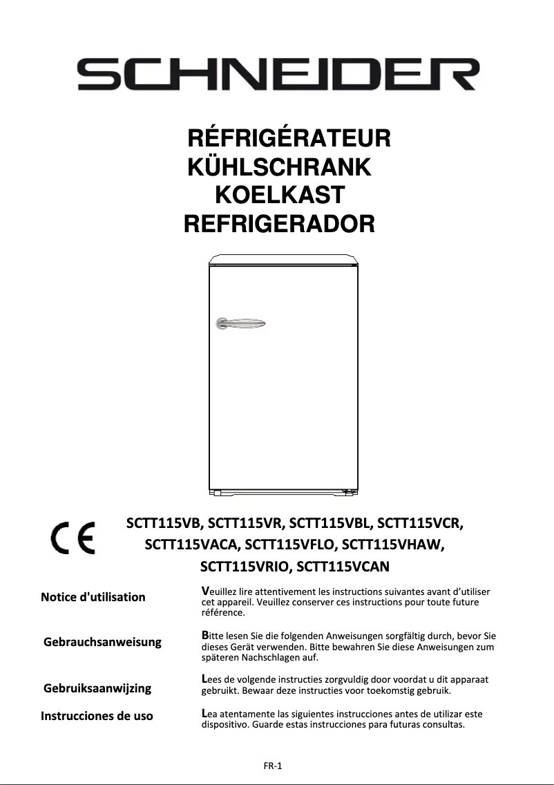 Page 1 de la notice Manuel utilisateur Schneider SCTT115VRIO