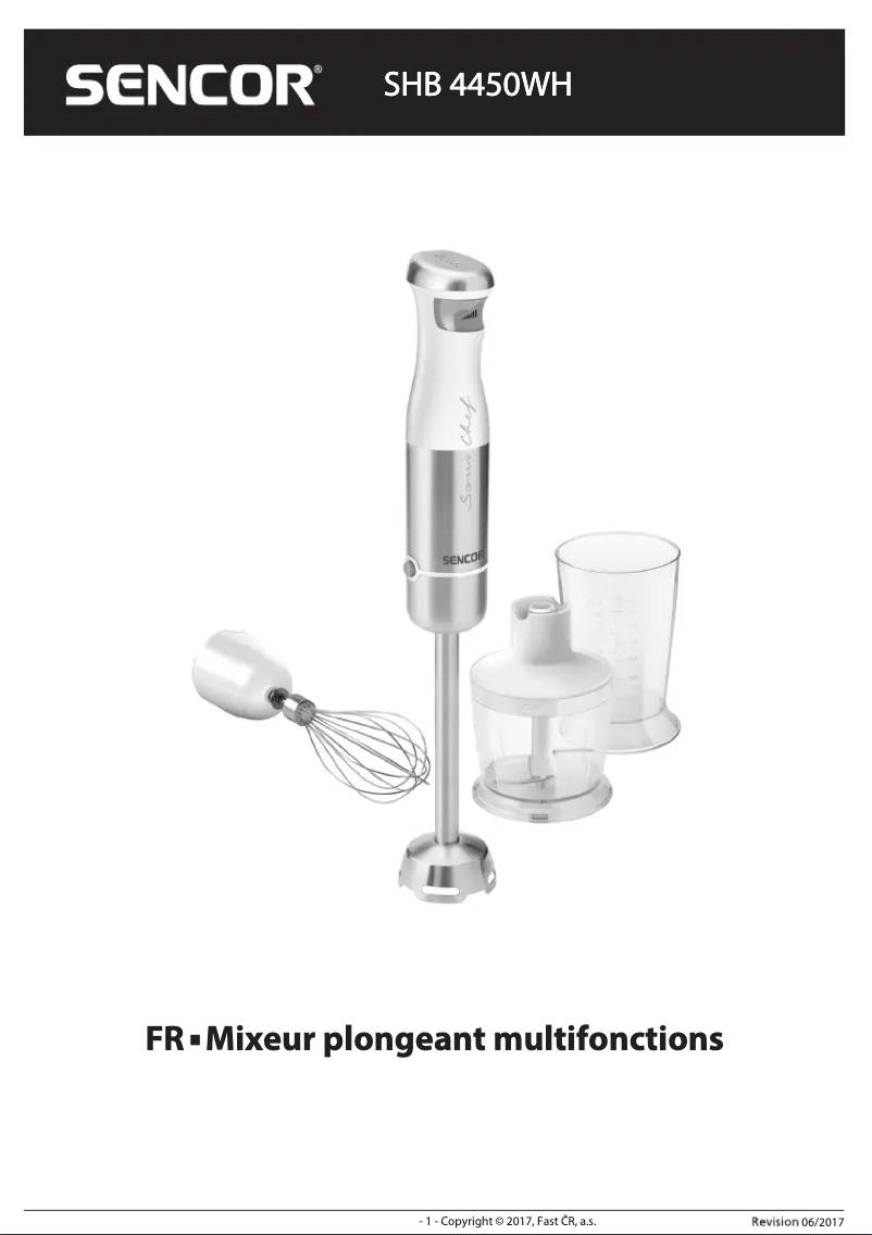 Page 1 de la notice Manuel utilisateur Sencor SHB 4450WH