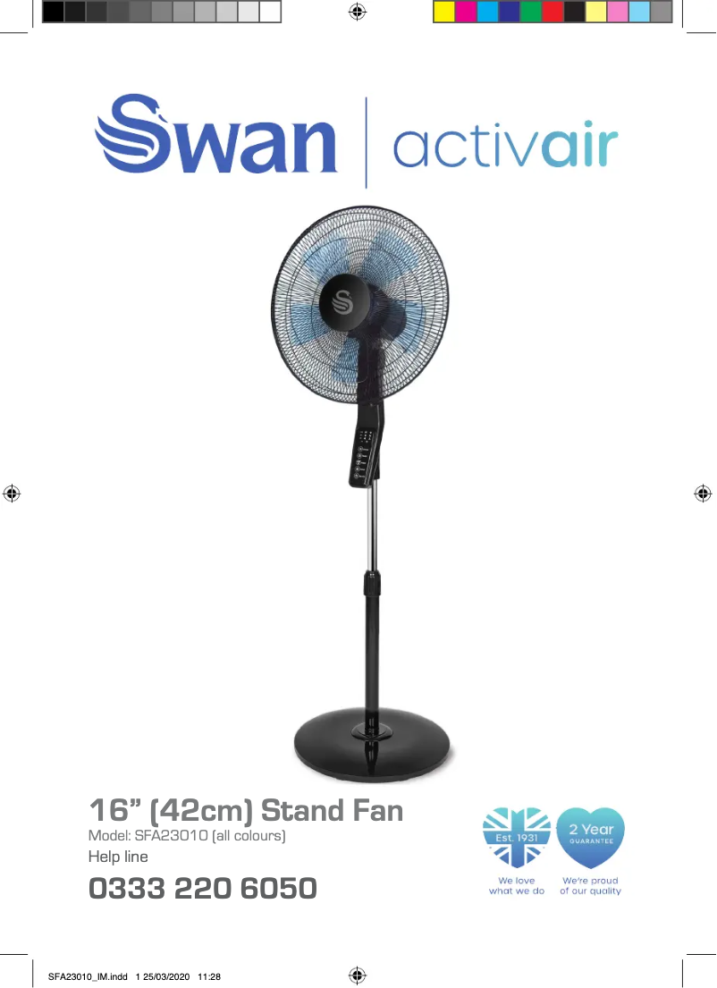 Page 1 de la notice Manuel utilisateur Swan SFA23010