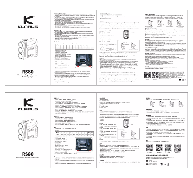 Image de la première page du manuel de l'appareil RS80