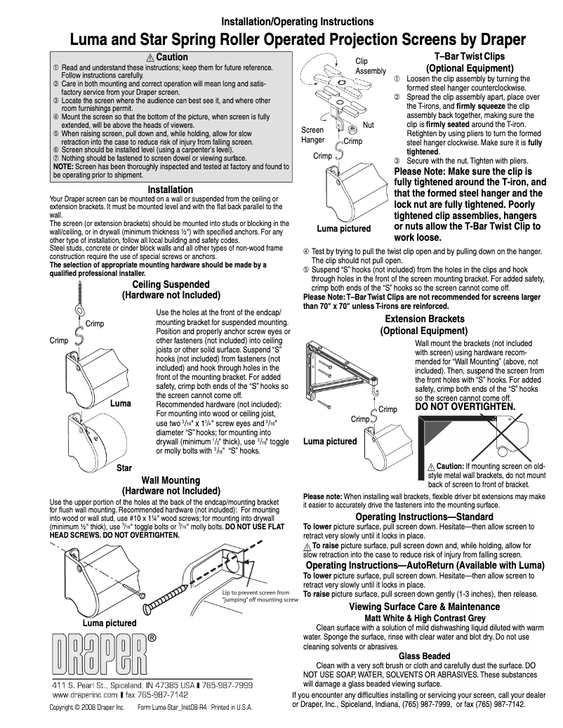 Image de la première page du manuel de l'appareil Luma 207008