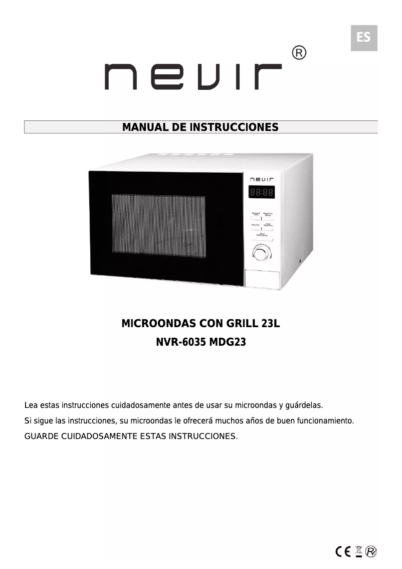 Page n°1 - Manuel utilisateur Nevir NVR-6035 MDG23