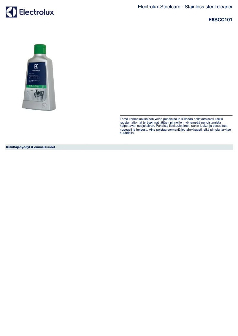 Image de la première page du manuel de l'appareil E6SCC101