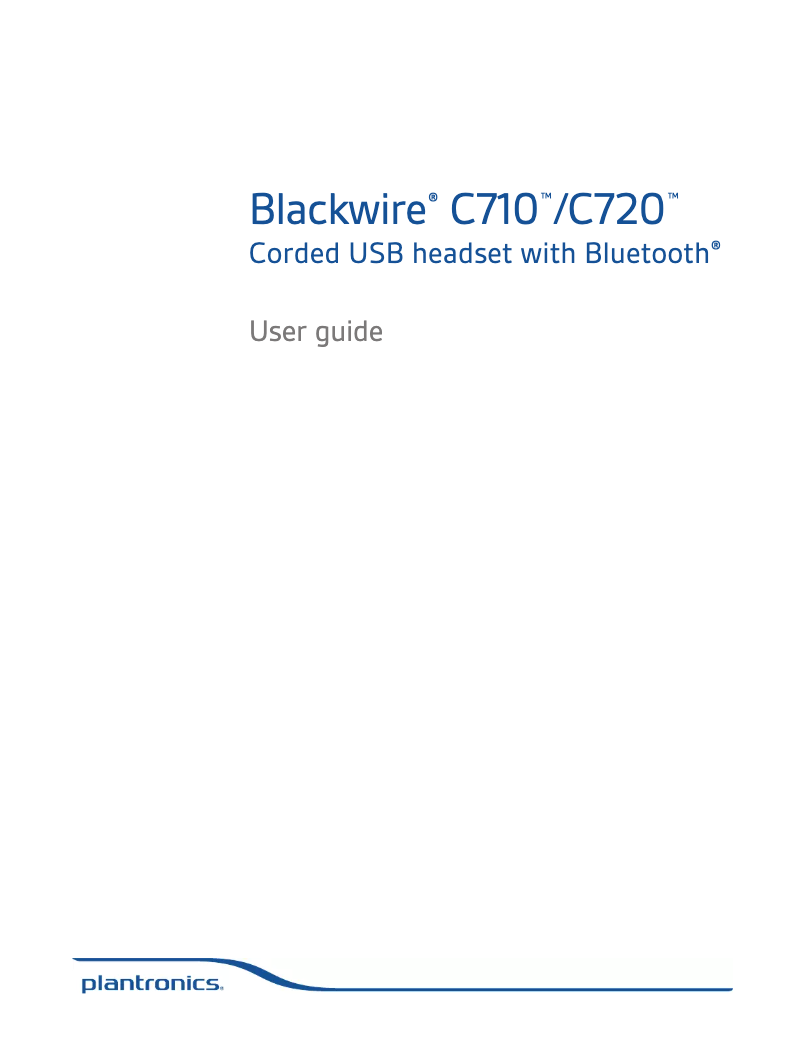 Image de la première page du manuel de l'appareil Blackwire C710-M