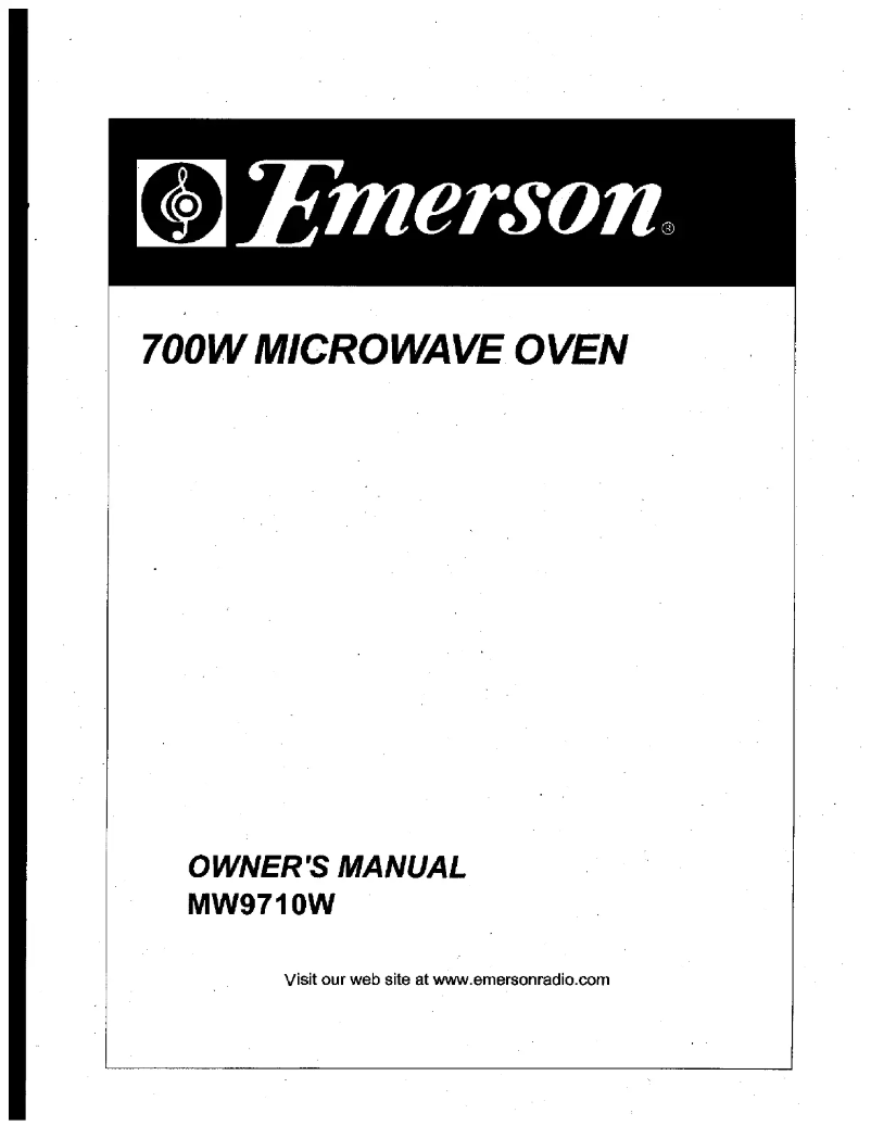 Image de la première page du manuel de l'appareil MW9710W