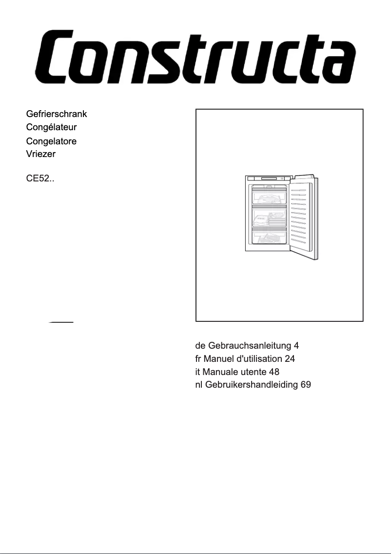 Page 1 de la notice Manuel utilisateur Constructa CE521VSE0
