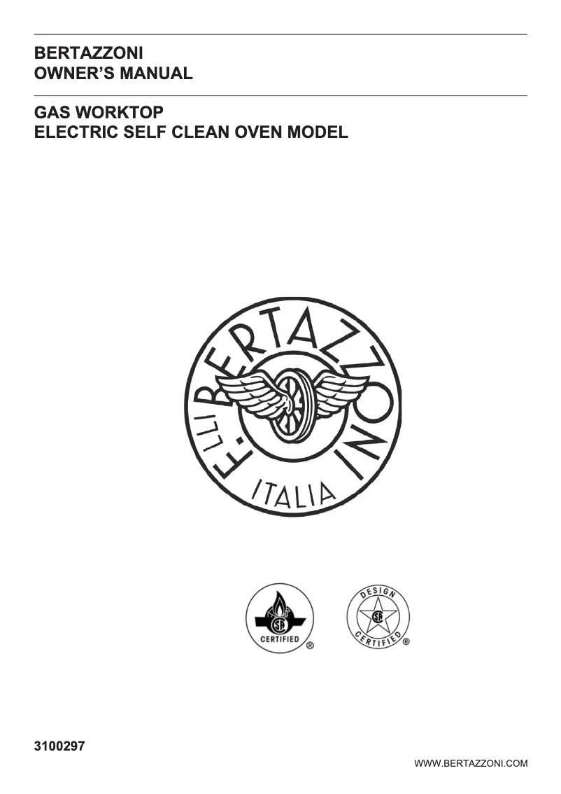 Page n°1 - Manuel utilisateur Bertazzoni PROF366DFSART