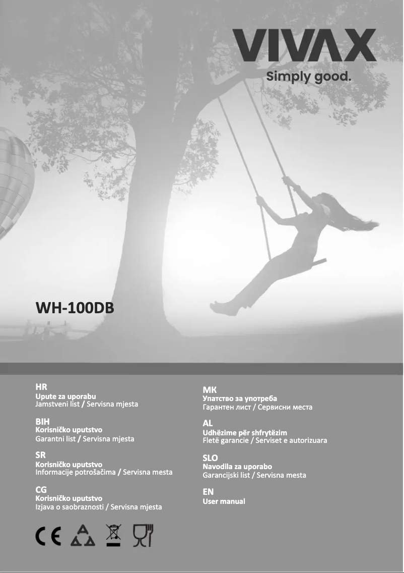 Image de la première page du manuel de l'appareil WH-100DB