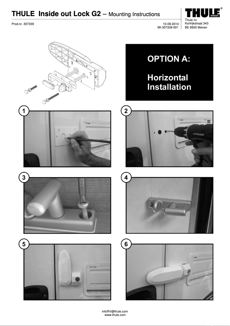 Page n°1 - Manuel utilisateur Thule Inside-Out Lock G2