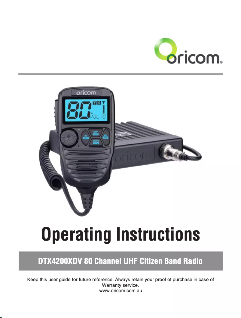 Image de la première page du manuel de l'appareil DTX4200XDV