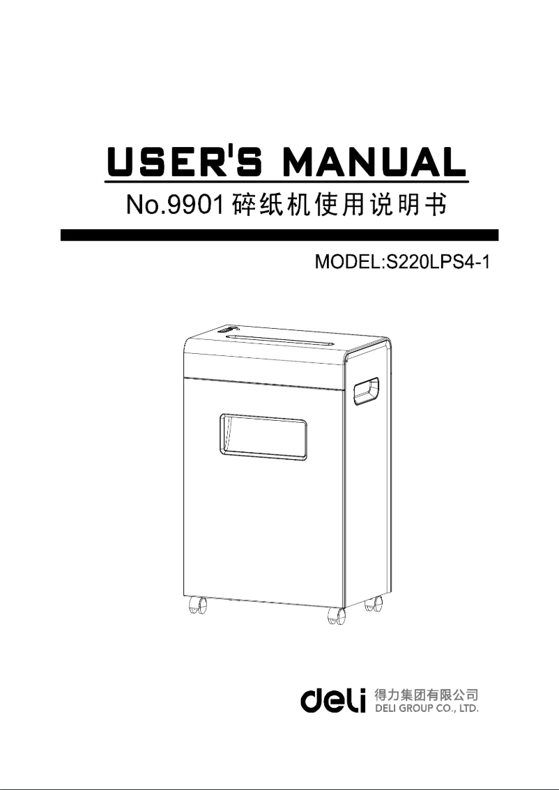 Page n°1 - Manuel utilisateur Deli 9901