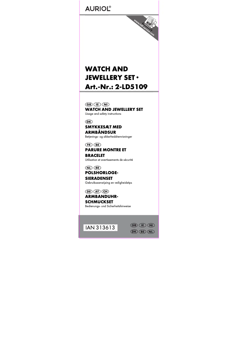 Page 1 de la notice Manuel utilisateur Auriol 2-LD5109