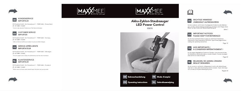 Página 1 del manual Manual de usuario Maxxmee 05878