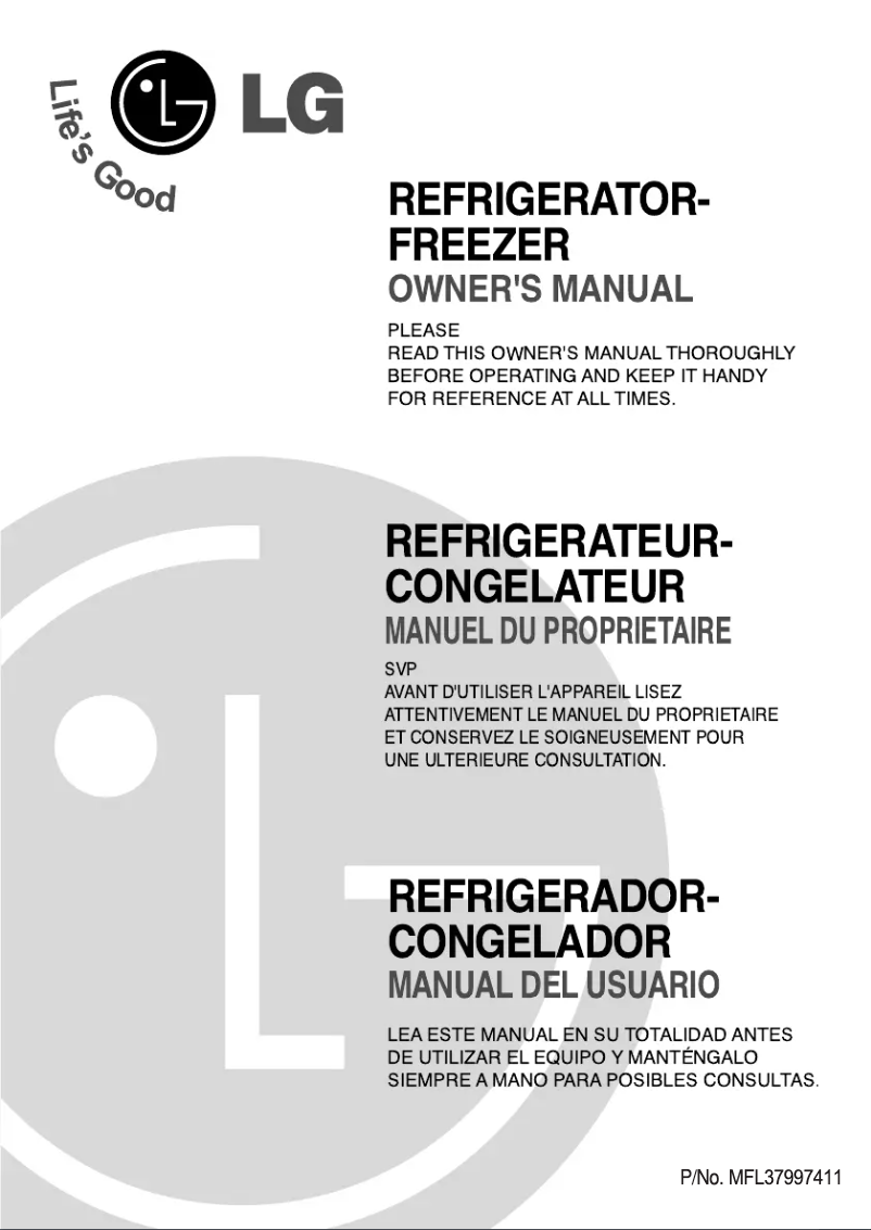 Page n°1 - Manuel utilisateur LG GN-B392 YLC