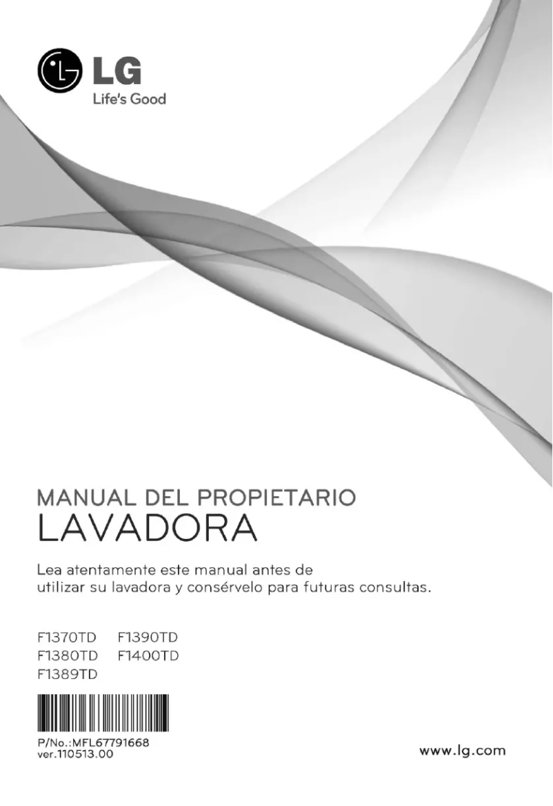 Página 1 del manual Manual de usuario LG F1390TD