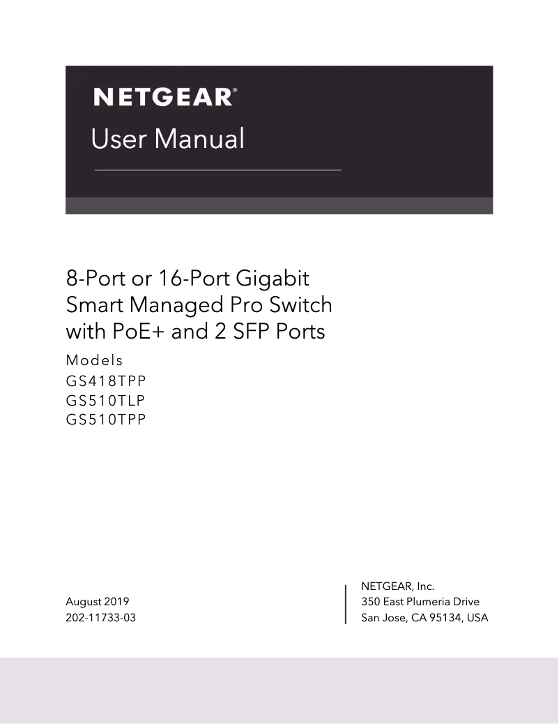 Page 1 de la notice Guide d'installation Netgear ProSafe GS510TPP