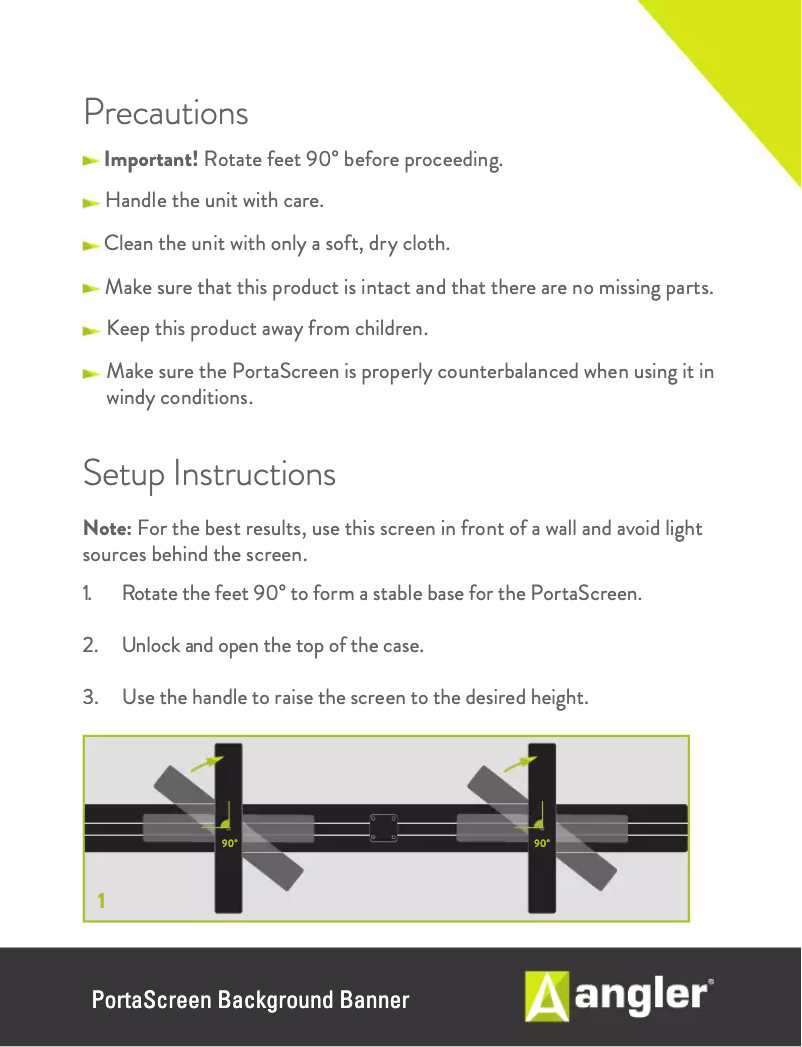 Image de la première page du manuel de l'appareil PortaScreen