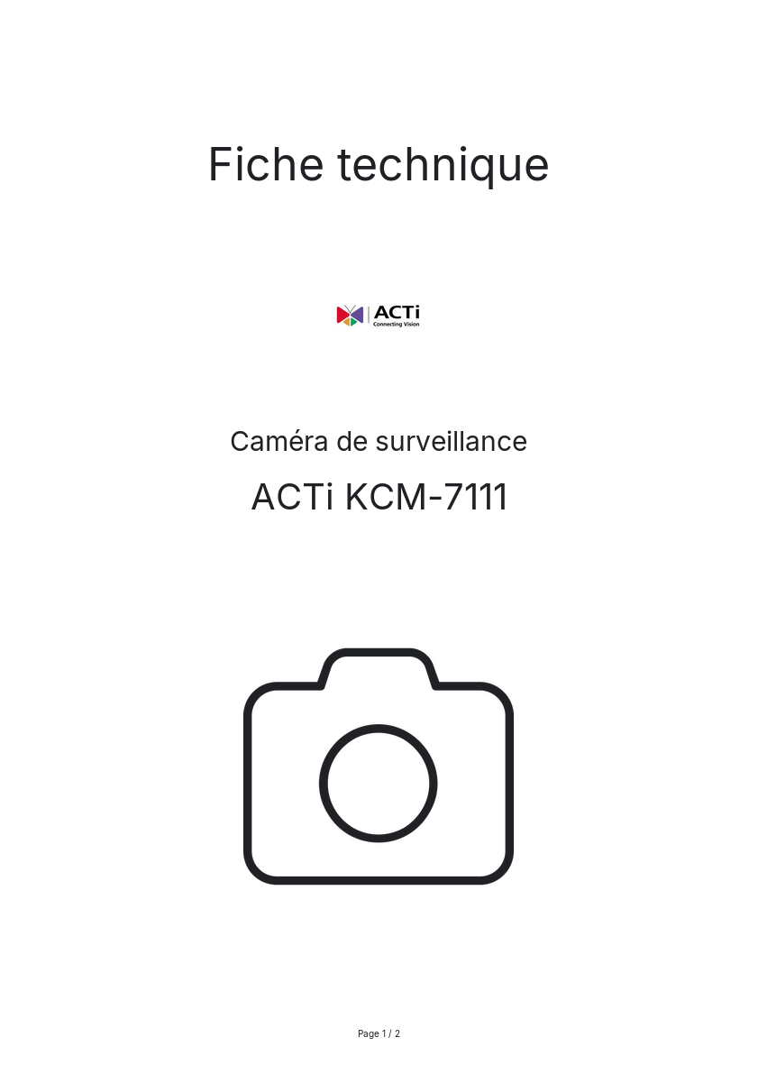 Image de la première page du manuel de l'appareil KCM-7111