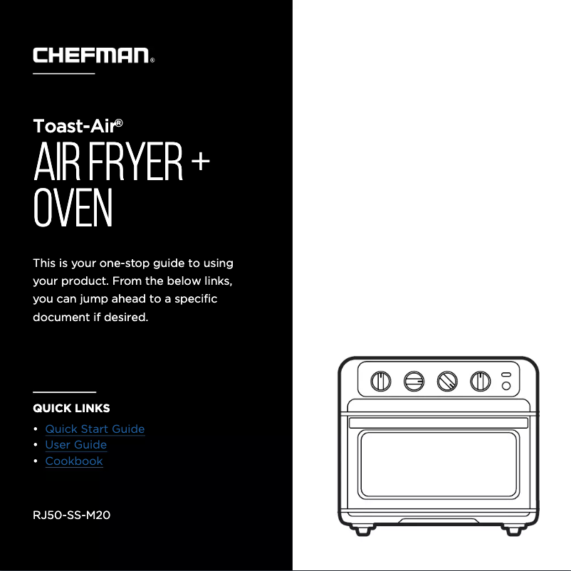 Page 1 de la notice Manuel utilisateur Chefman Toast-Air RJ50-SS-M20