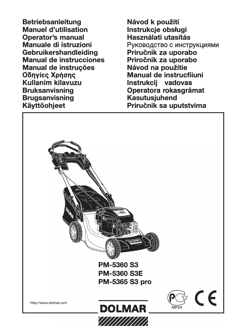 Page n°1 - Manuel utilisateur Dolmar PM-5360 S3E