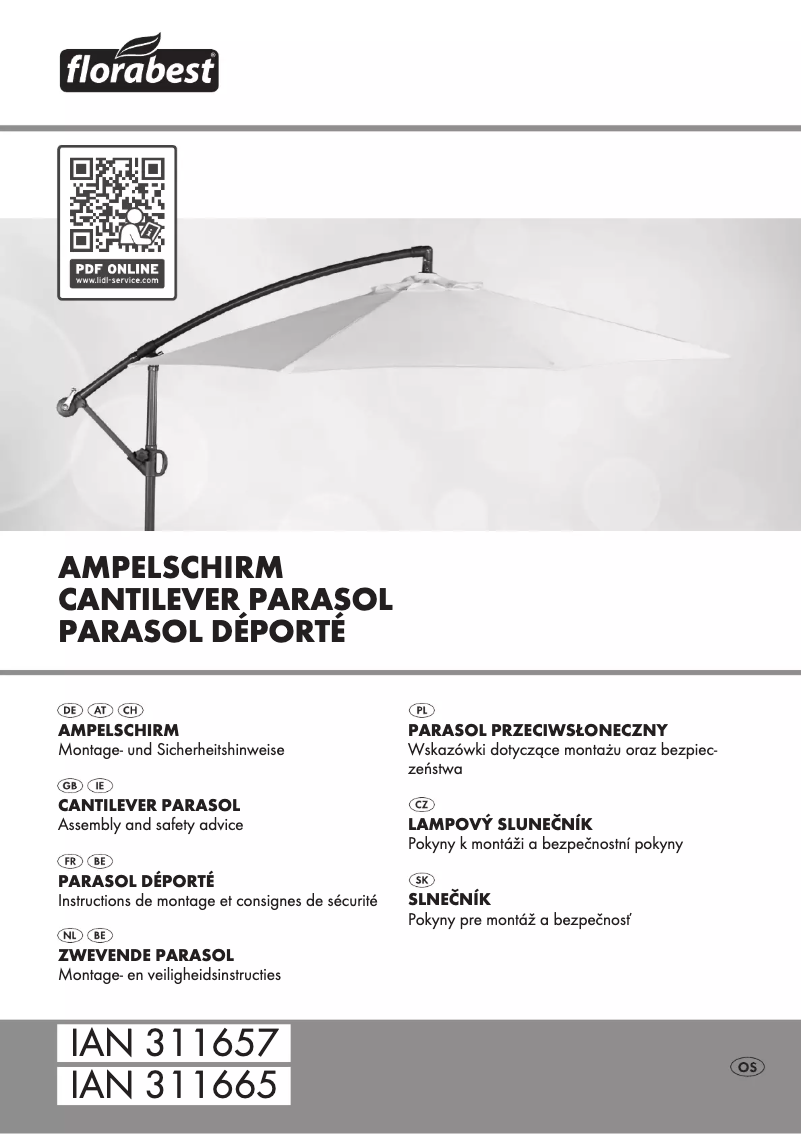 Page 1 de la notice Manuel utilisateur Florabest IAN 311657