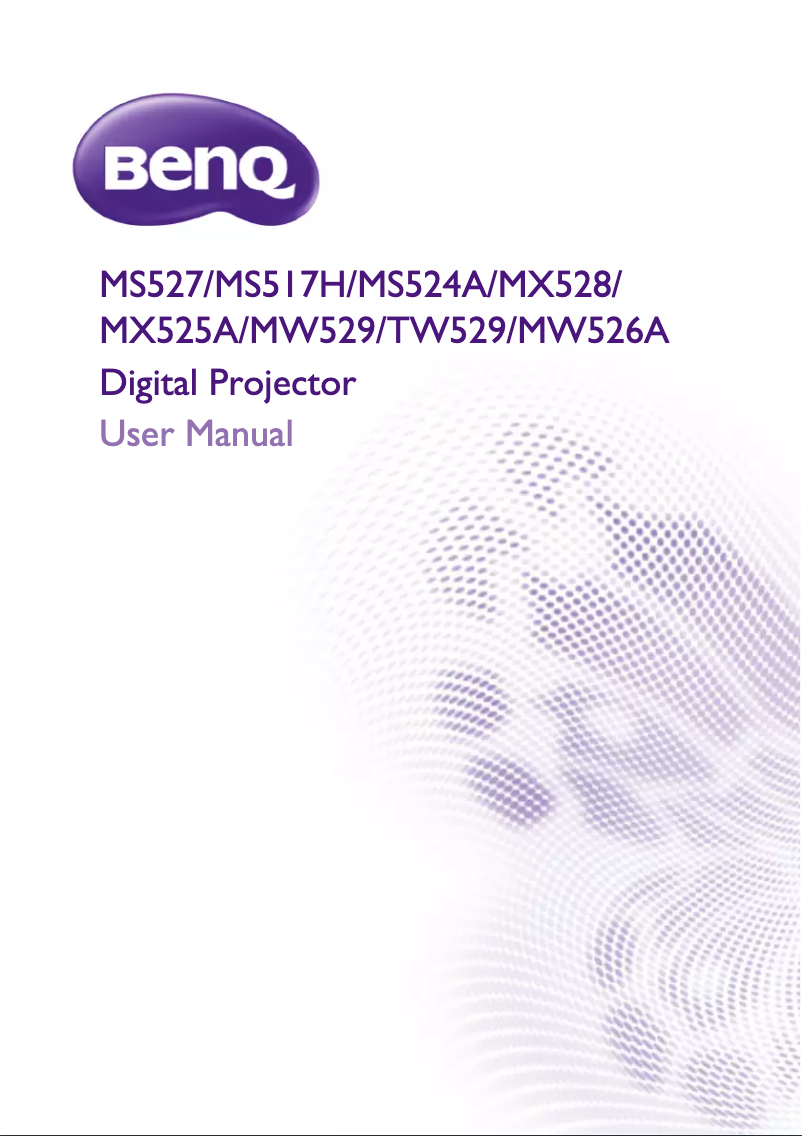 Page 1 de la notice Manuel utilisateur BenQ MW529E