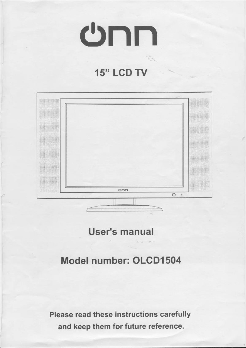 Page n°1 - Manuel utilisateur Onn OLCD1504