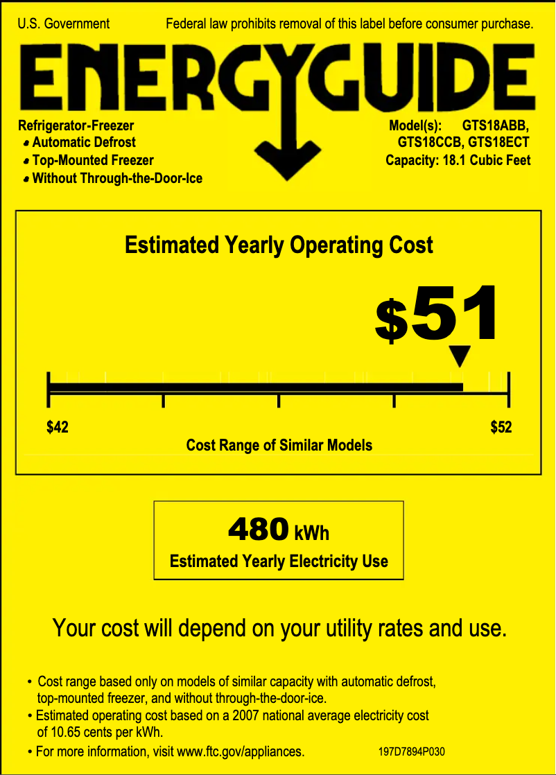 Image de la première page du manuel de l'appareil GTS18ABBRWW