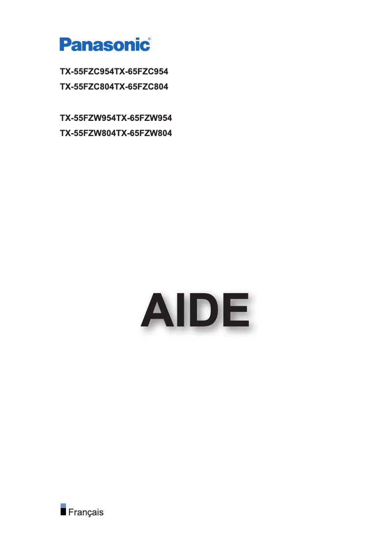 Page 1 de la notice Manuel utilisateur Panasonic TX-65FZC954