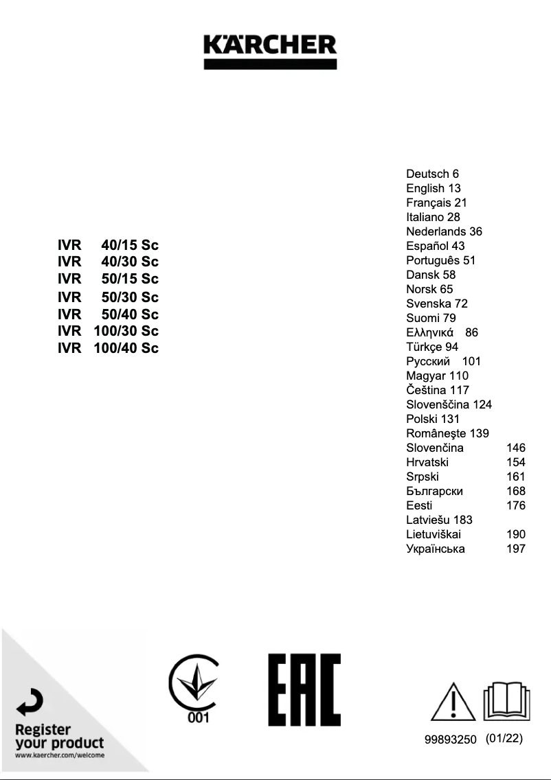 Image de la première page du manuel de l'appareil IVR 50/30 Sc