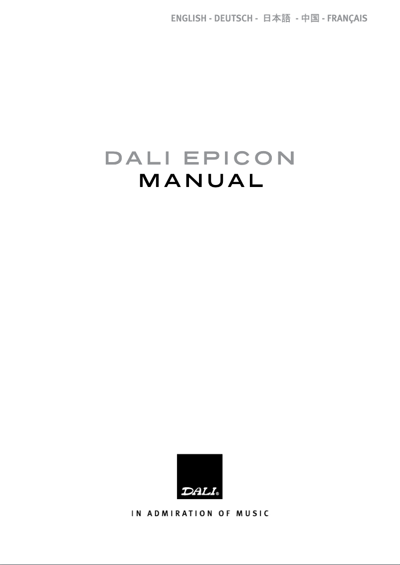 Page n°1 - Manuel utilisateur Dali EPICON 8