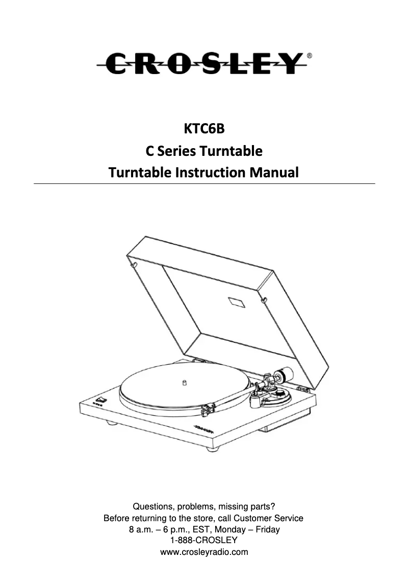 Page 1 de la notice Manuel utilisateur Crosley KTC6B