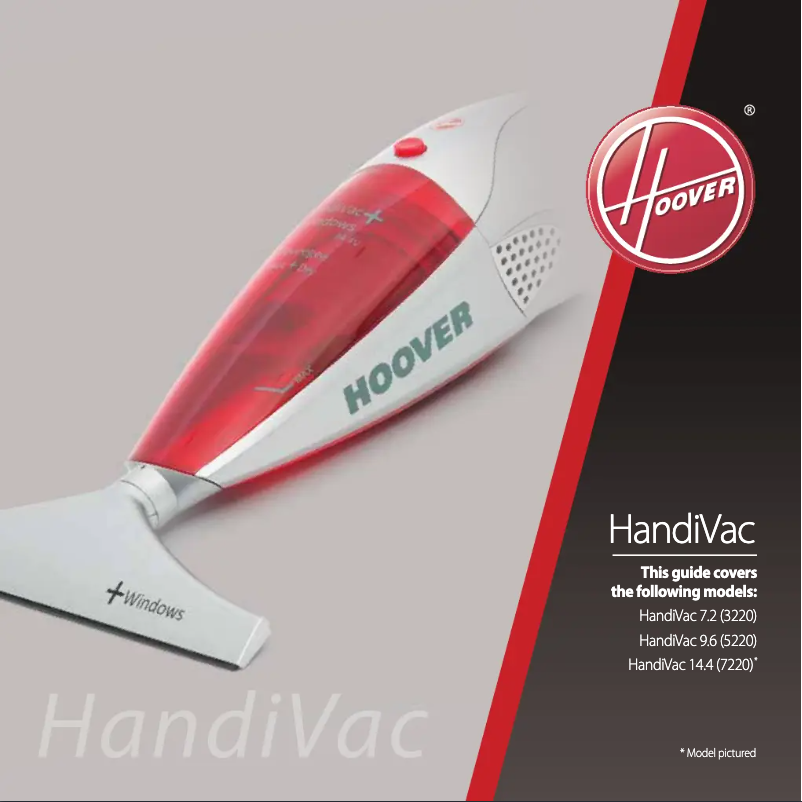 Page 1 of the manual User Manual Hoover HandiVac HH2012