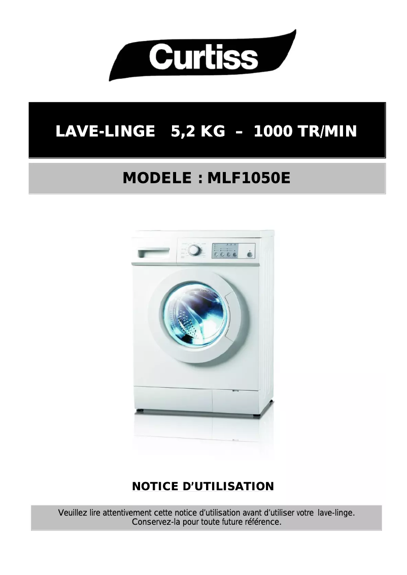 Image de la première page du manuel de l'appareil MLF 1050 E
