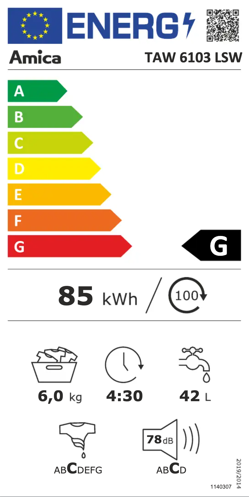 Imagen de la primera página del manual del dispositivo TAW6103LSW