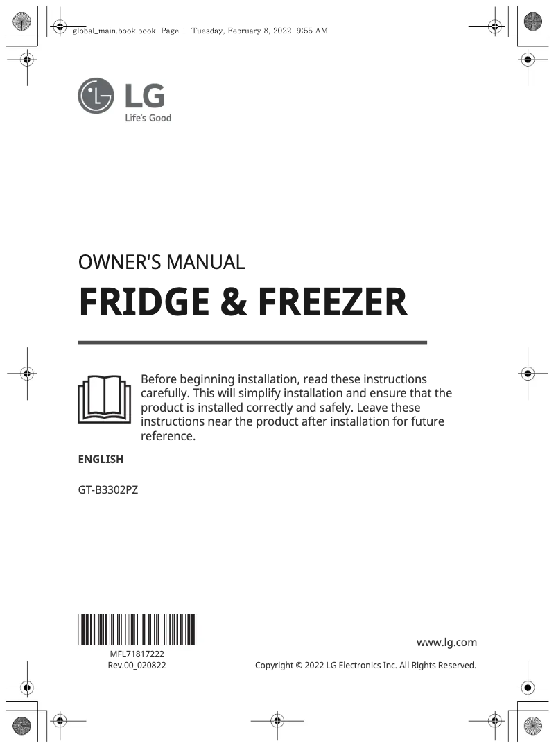 Page n°1 - Manuel utilisateur LG GT-B3302PZ