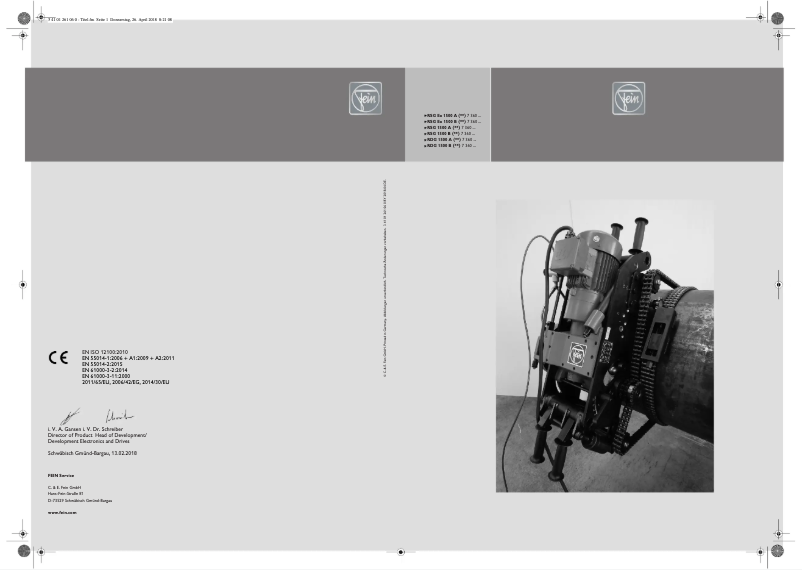Page n°1 - Manuel utilisateur Fein RSG 1500 B