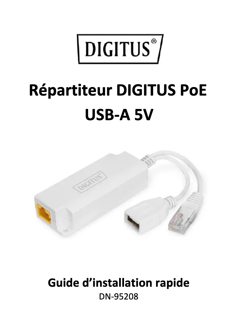 Image de la première page du manuel de l'appareil DN-95208