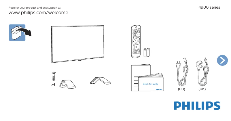 Image de la première page du manuel de l'appareil 55PUH4900