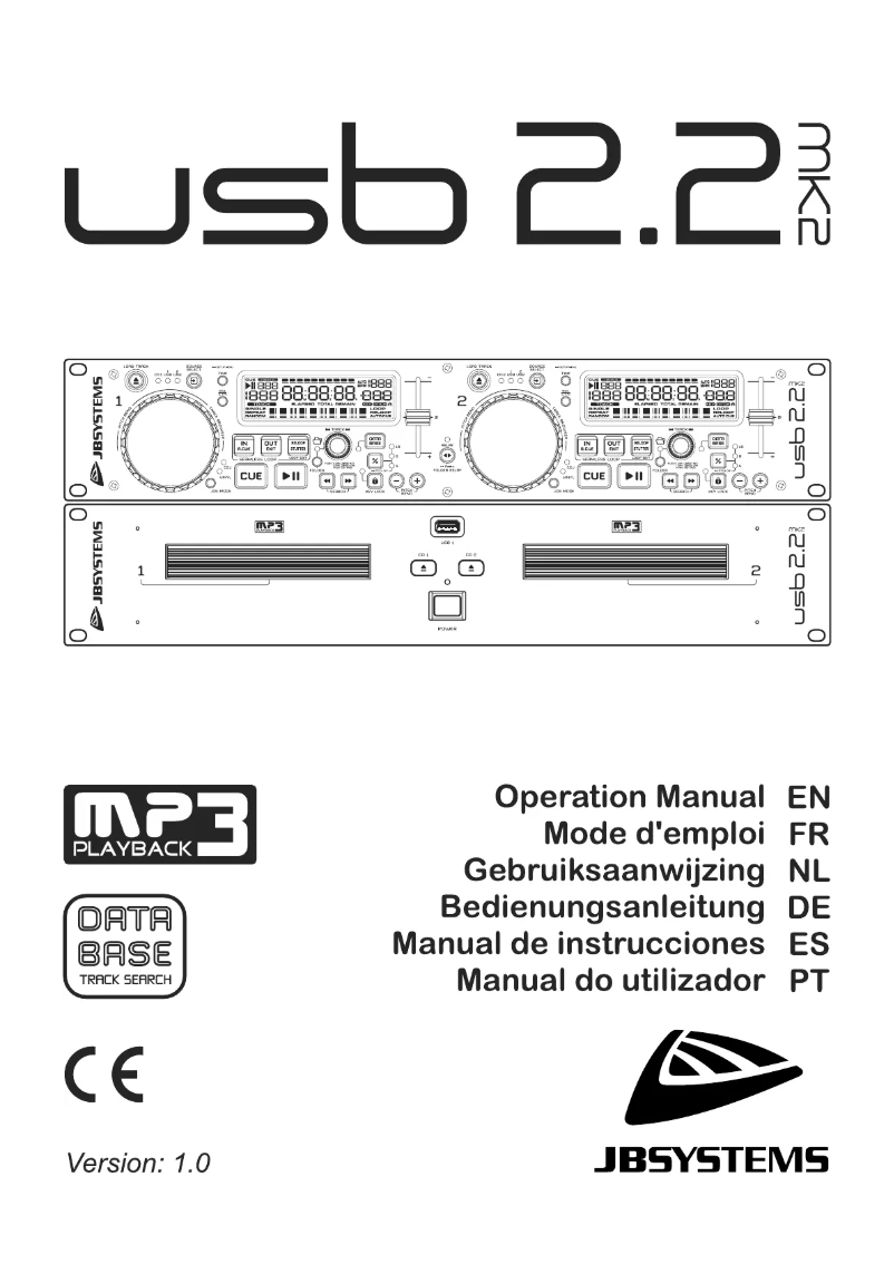 Page n°1 - Manuel utilisateur JB systems USB 2.2 Mk2