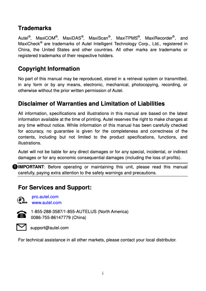 Image de la première page du manuel de l'appareil MaxiSYS MS906S