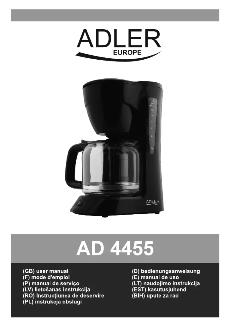 Page 1 de la notice Manuel utilisateur Adler AD 4455