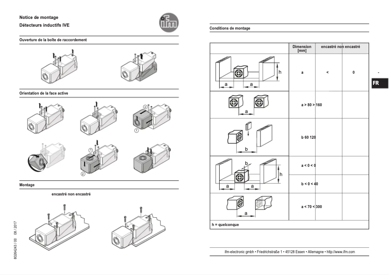 Page 1 de la notice Manuel utilisateur IFM IV5058