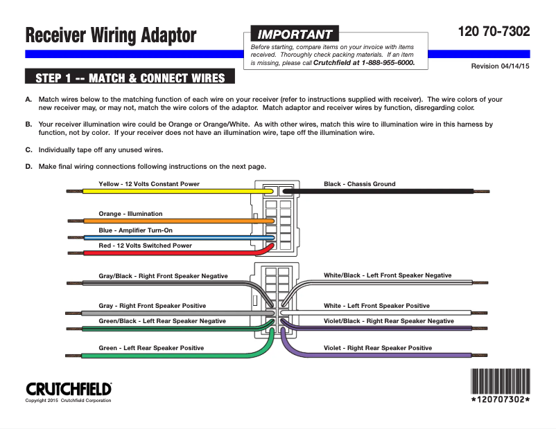 Page n°1 - Manuel utilisateur Metra 70-7302