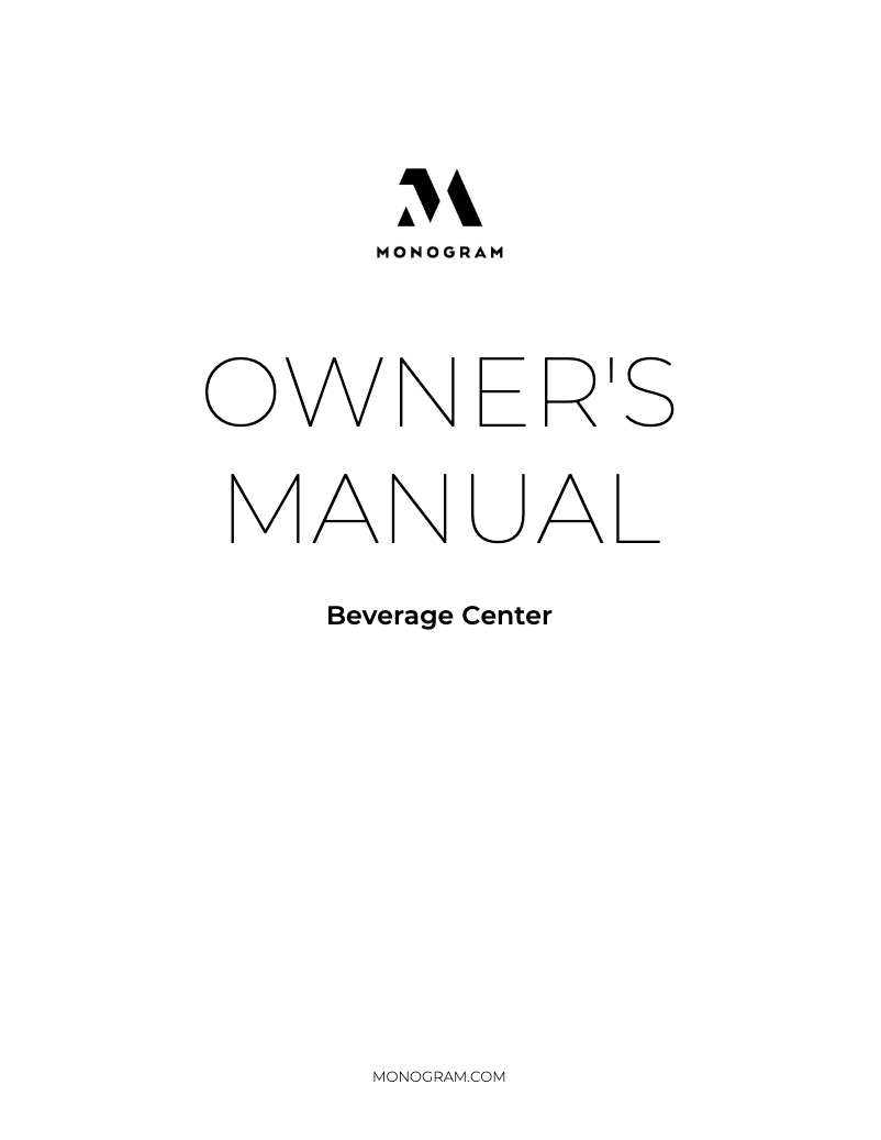Page n°1 - Manuel utilisateur Monogram ZDBR240NBS