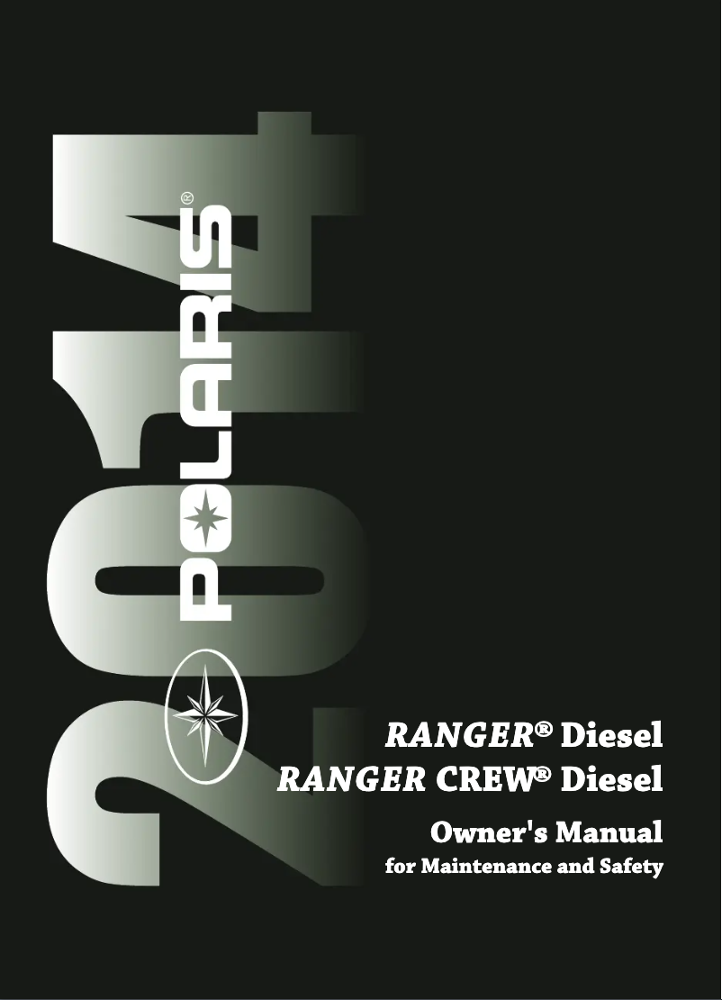 Page n°1 - Manuel utilisateur Polaris Ranger Crew Diesel (2014)
