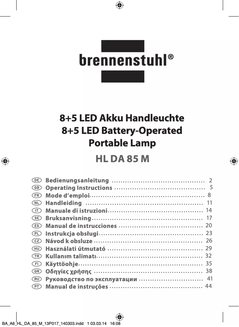 Image de la première page du manuel de l'appareil 1175650