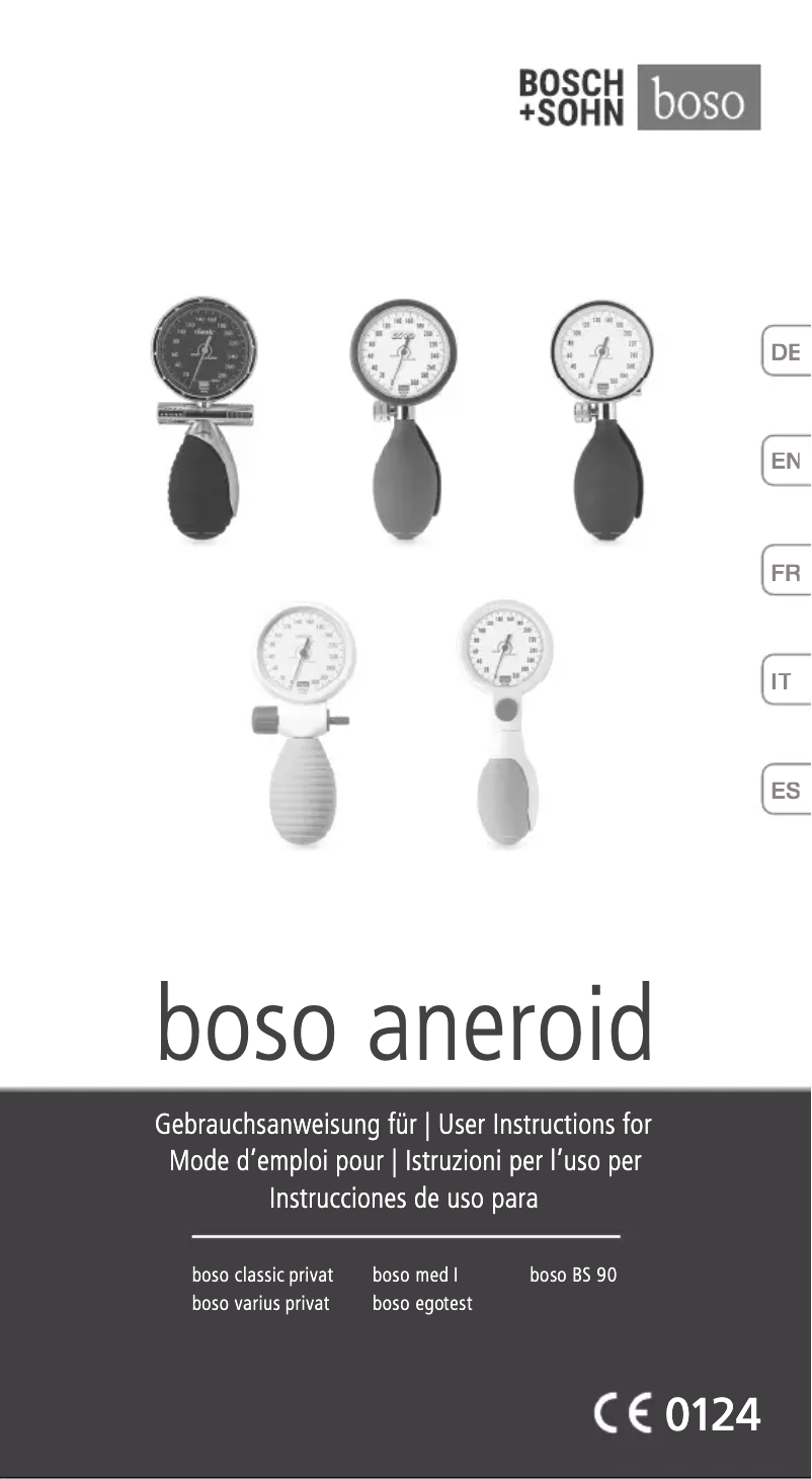 Page n°1 - Manuel utilisateur Boso Egotest